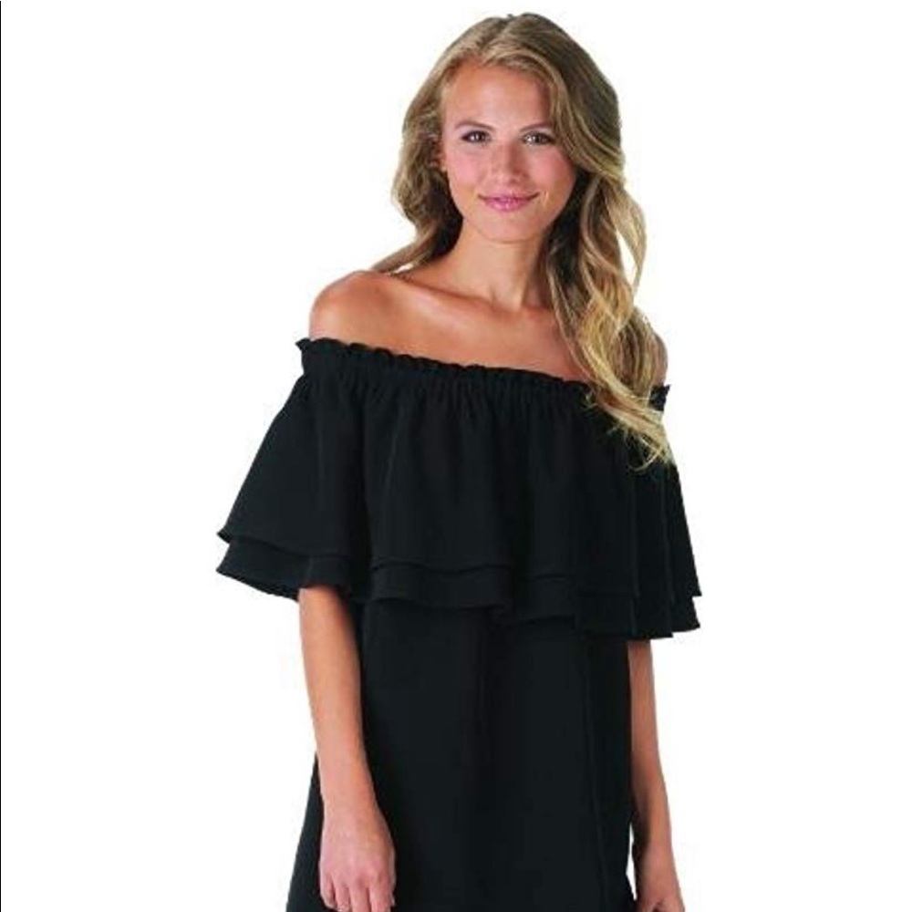 Mud Pie Pippa Off the Shoulder Dress - Black
